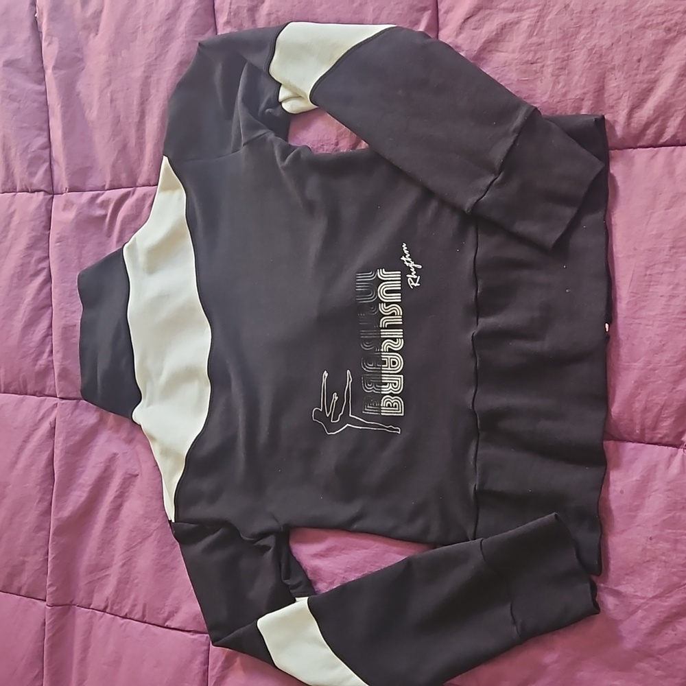 Brasil Sul black / white jacket w silver logo & dancer silhouette on back size M
